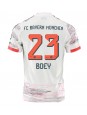 Billige Bayern Munich Sacha Boey #23 Bortedrakt 2025-26 Kortermet